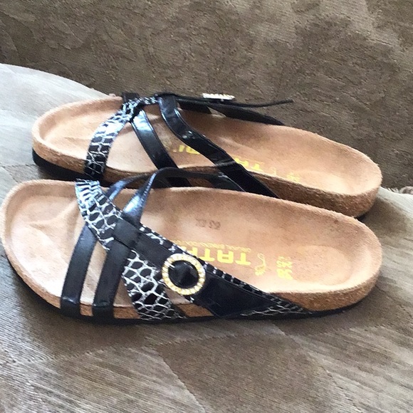 TATAMI Birkenstock Black w/ Rhinestones 38 - Picture 2 of 6
